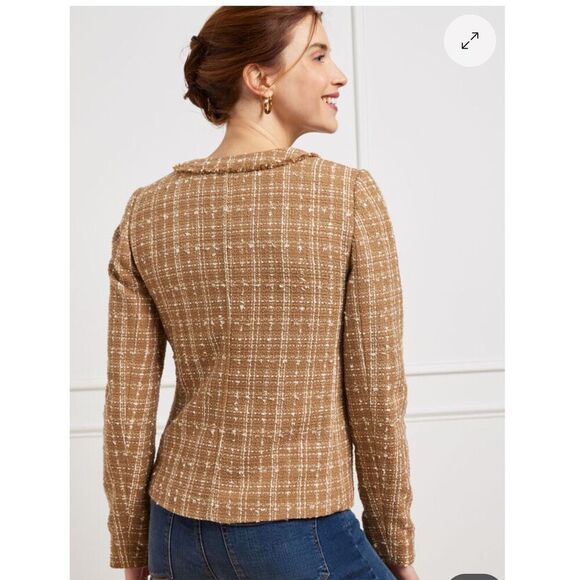 Talbots tweed fringe jacket button front 20W - Picture 11 of 11